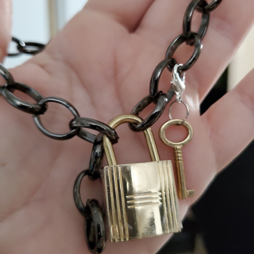 Ankle CHAIN with real 🔐 Lock. Handmade boot accessory - Picture 4 of 4